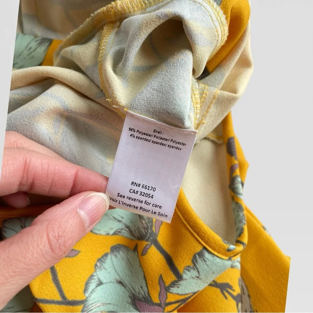 Varun Bahl Anthropologie Yellow Warbler Ruffled Crane Jumpsuit Size 6 - Picture 4 of 8